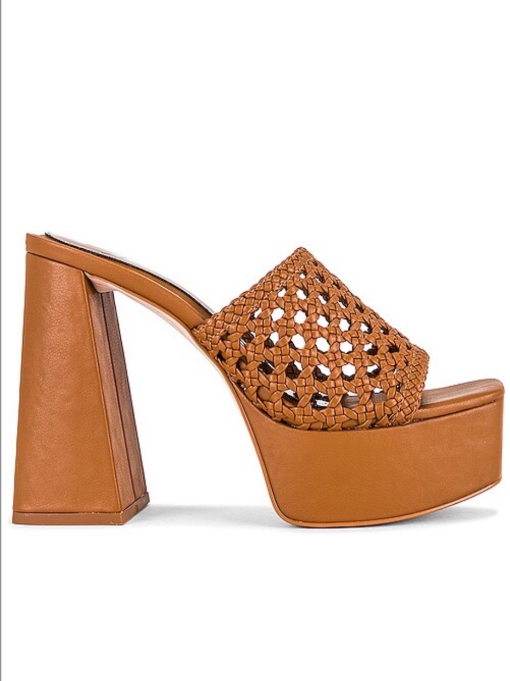 REVOLVE x JLO Lynda Mule Woven Platform Mule - Cognac